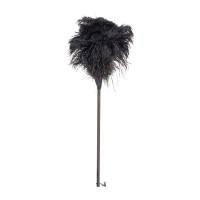Ostrich Feather Duster - Thermowood Handle - 80cm - Black Feathers